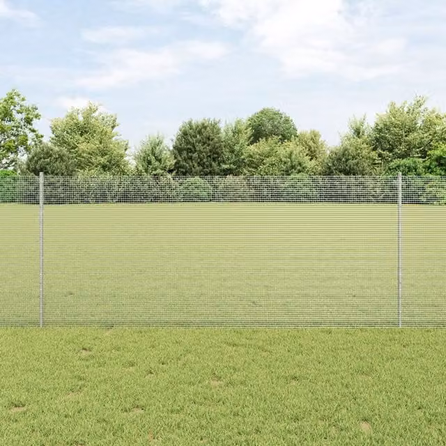 Berkfield Home Set of 2 Galvanised Steel Chicken Wire Fence in Silver – 1