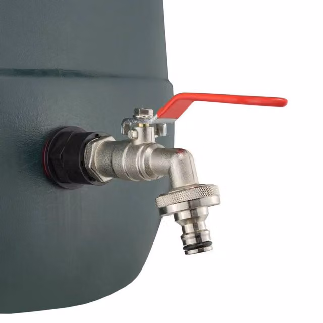 SPETLEK Silver Water Butt Rain Barrel Tap with 3/4 inch Connector