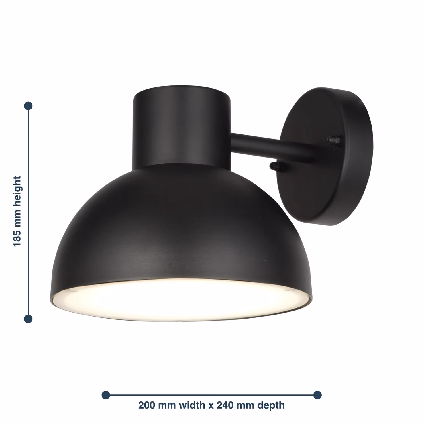 First Choice Lighting Arkle Black IP44 Modern Outdoor Wall Light – 3