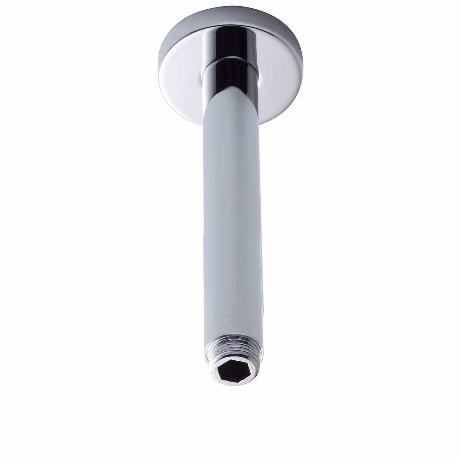 Nuie Chrome Ceiling-Mounted Arm in Stainless Steel