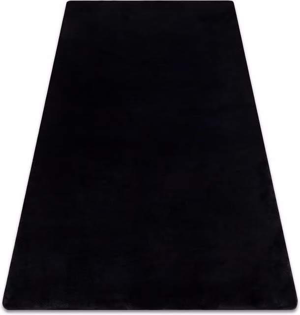 RugsX Posh Modern Black Rectangular Polyester Rug, W: 120 cm, D: 160 cm