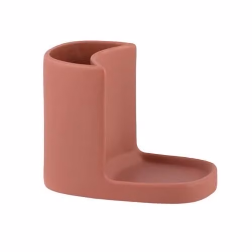 Buttercup Farm Pink Ceramic Stoneware Freestanding Utility Stand, W: 16 cm, D: 11 cm, H: 13 cm