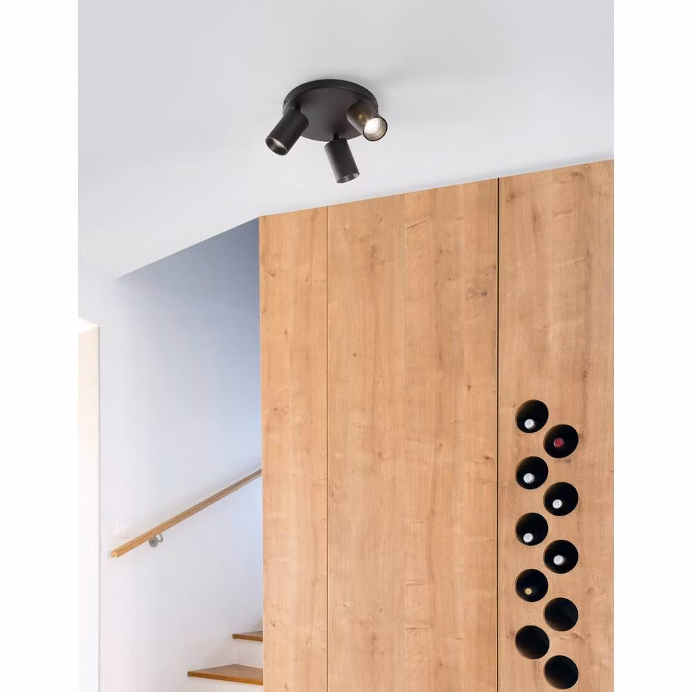 Nova Luce Tod Ceiling Spotlight Cluster in Black, Adjustable and Dimmable Aluminium Design for GU10 Bulbs – 2
