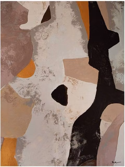 Anna Bernad Earth & Ember I Multicolour Abstract Canvas Print – 1