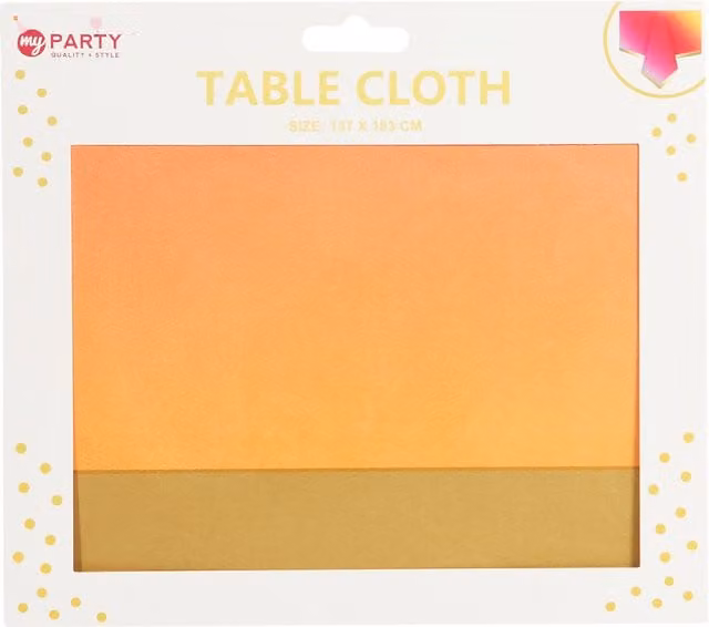 My Party Pastel Party Table Cloth in Orange and Yellow