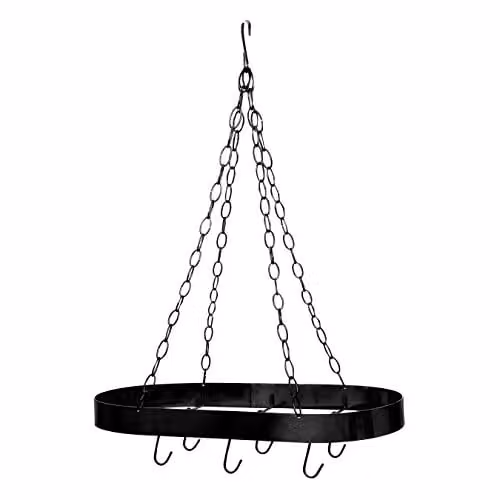Premier Housewares Oval Ceiling Rack in Black