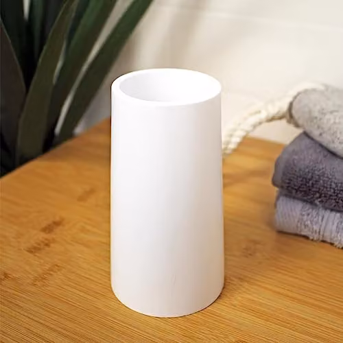 Showerdrape Alto White Resin Bathroom Tumbler – 3