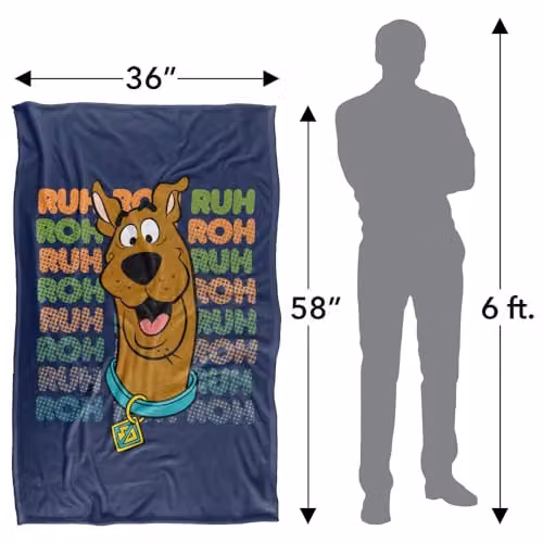 Warner Bros. Scooby Doo Ruh Roh Repeat Super Soft Fleece Throw Blanket, Multicolour – 4