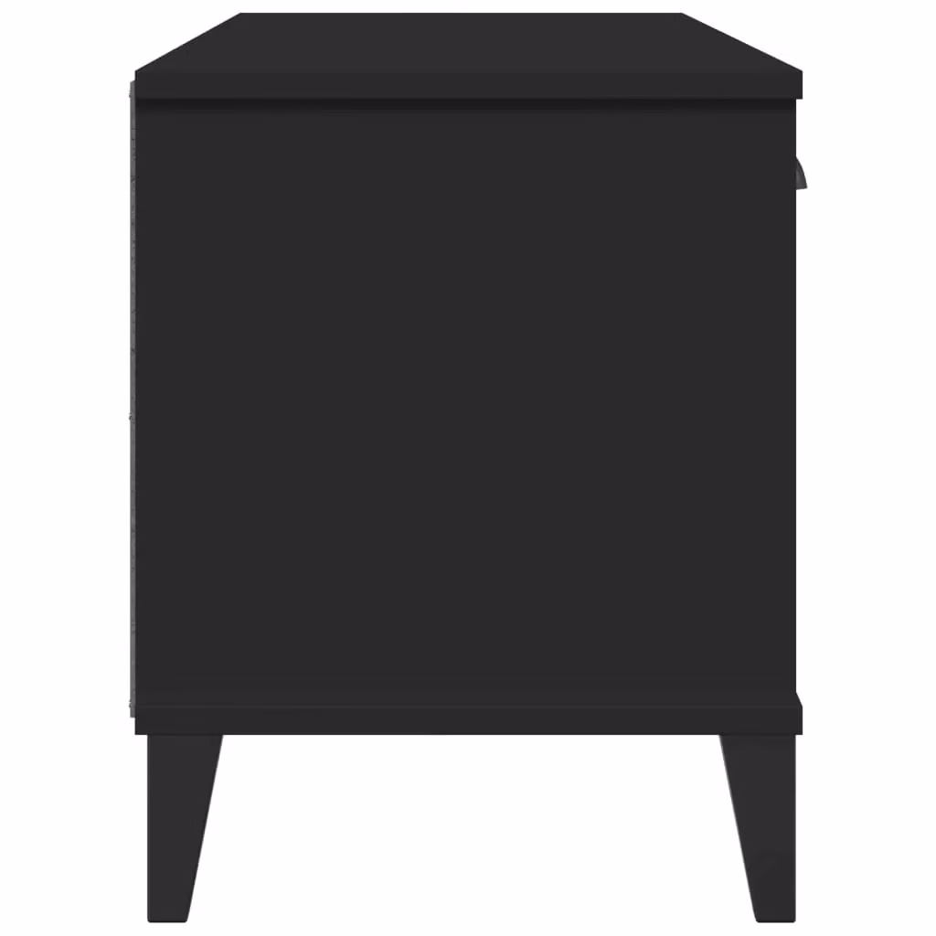 Berkfield Home VIKEN Shoe Bench in Black Solid Pine Wood, W/D/H: 106 x 35 x 45 cm – 4