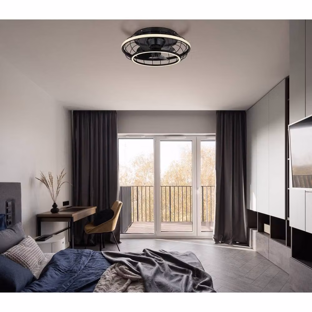 Netlighting Linay LED Ceiling Fan in Matt Black with Remote Control, Dimmable Timer and CCT – 2