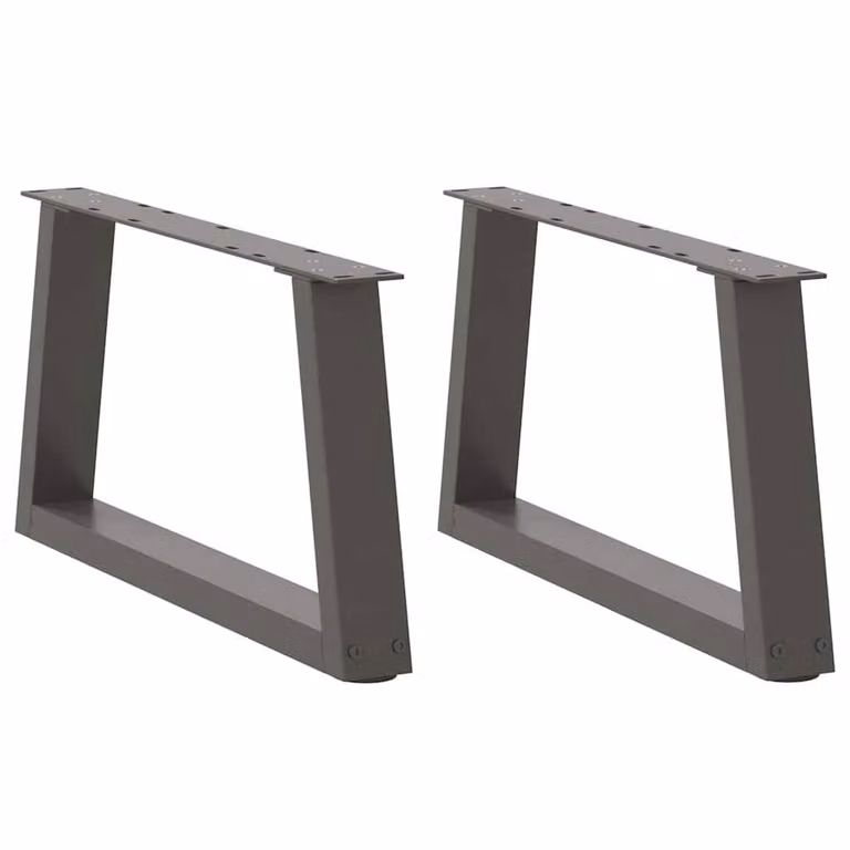 Berkfield Home V-Shape Dining Table Legs, 2 Piece Anthracite Steel Set, H: 70 cm x W: 30-31.3 cm