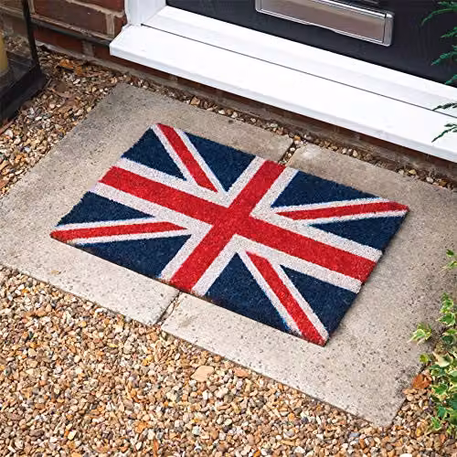 Nicola Spring Union Jack Coir Door Mats, Pack of 2, Multicolour, W: 60 cm, D: 40 cm – 2