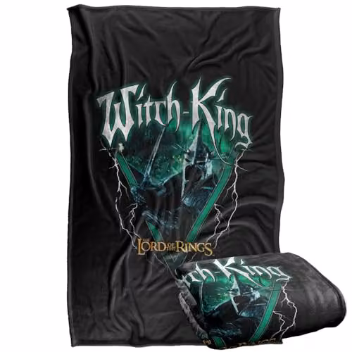 Warner Bros. Lord of the Rings Witch King Heavy Metal Super Soft Fleece Throw Blanket, Multicolour, W: 91.44 cm x D: 147 cm