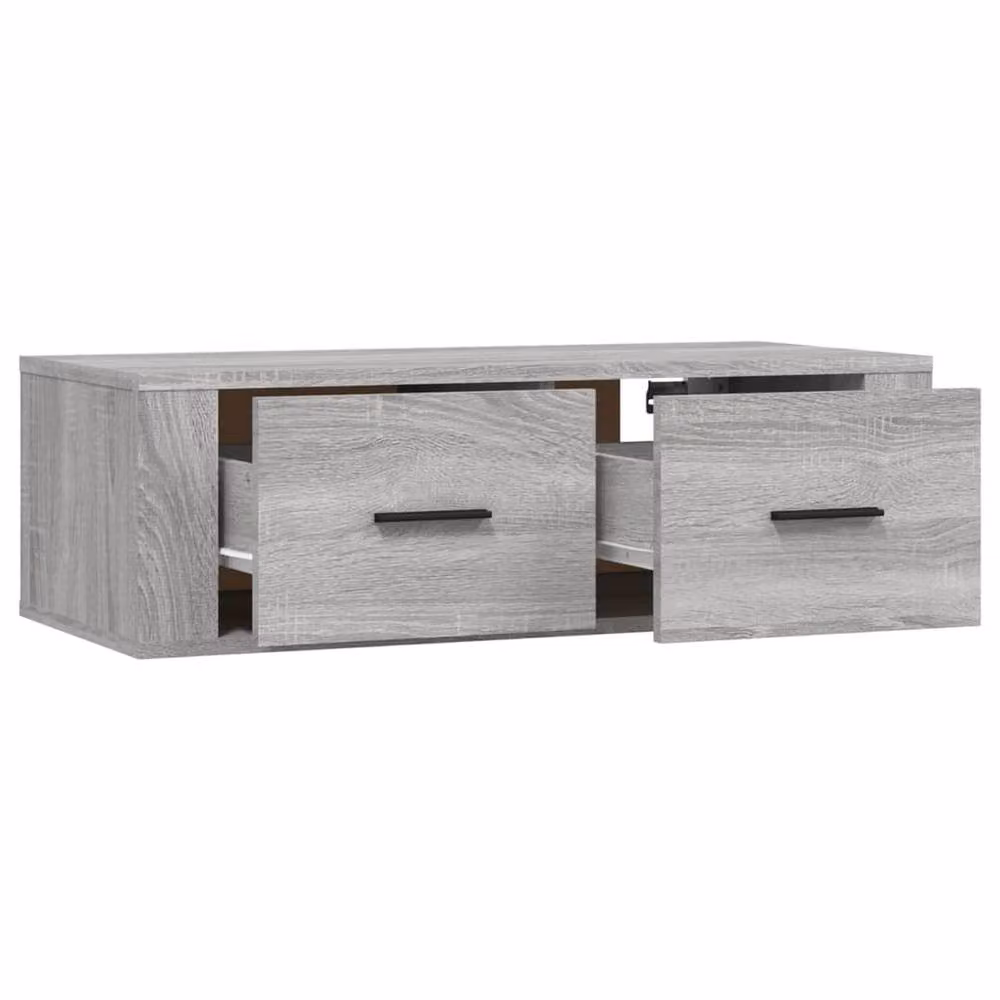 Berkfield Home Hanging TV Cabinet in Grey Sonoma, W/D/H: 80 x 36 x 25 cm – 3
