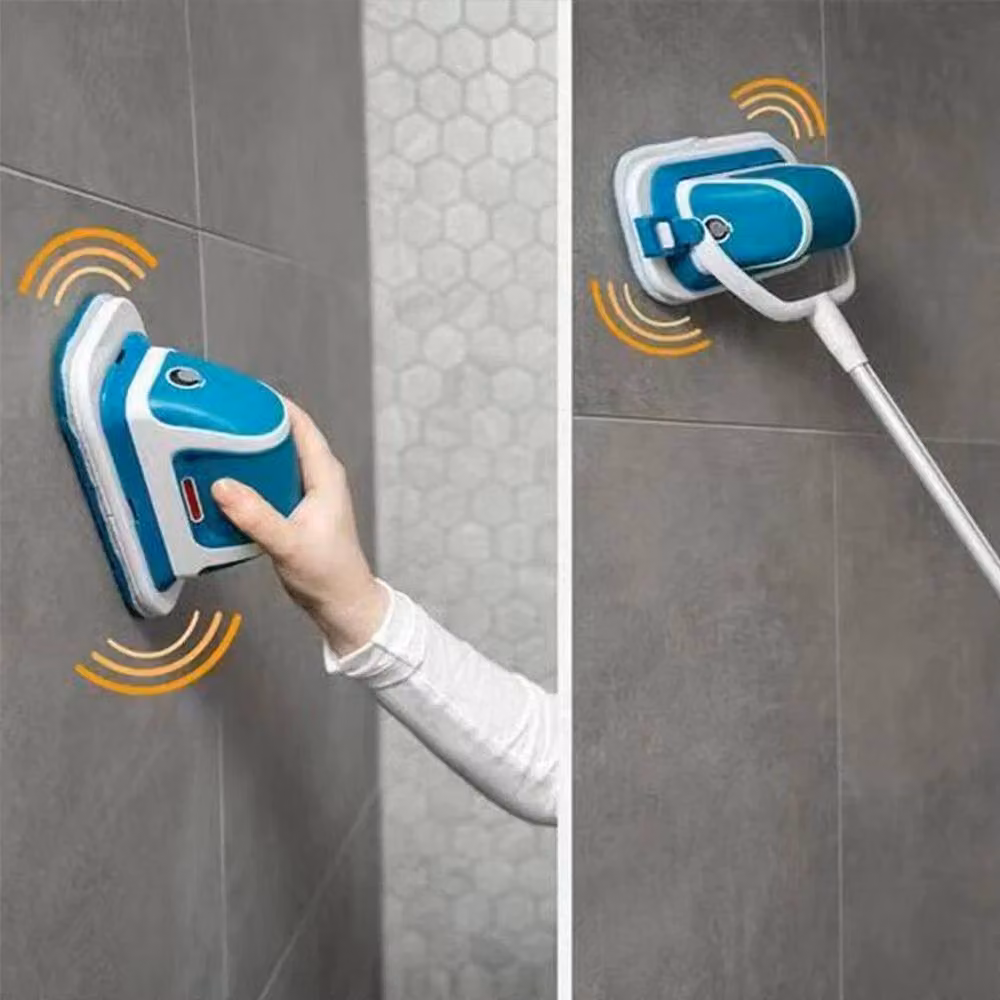 EONLION Cordless Vibration Cleaning Scrubber with Extension Pole, Blue, Length: 100 cm – 5