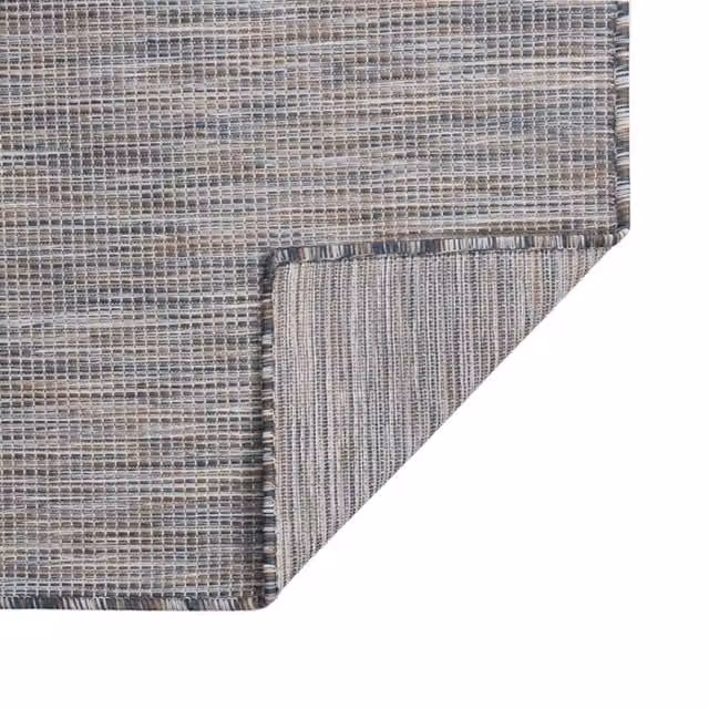 Berkfield Home Outdoor Flatweave Rug in Brown and Blue, W/D: 120 x 170 cm