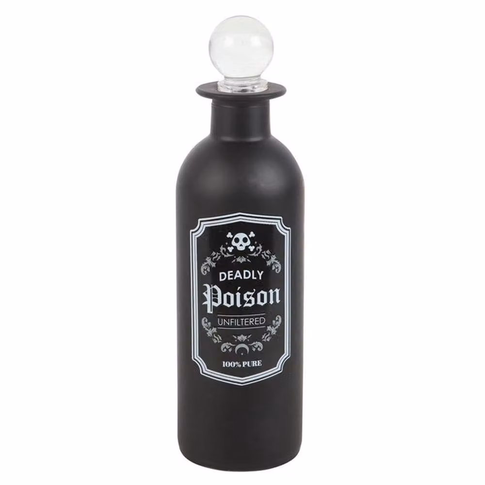 Uniqueful Decorative Black Glass Potion Bottle, 250ml – 2