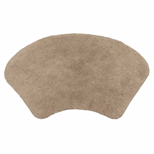 Allure Bath Fashions Semicircular Cotton Curved Shower Mat, Brown, W/D/H: 48 x 80 cm – 4