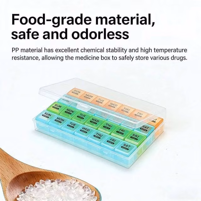 NESTLUNE 28 Day Monthly Pill Organiser in Transparent Clear