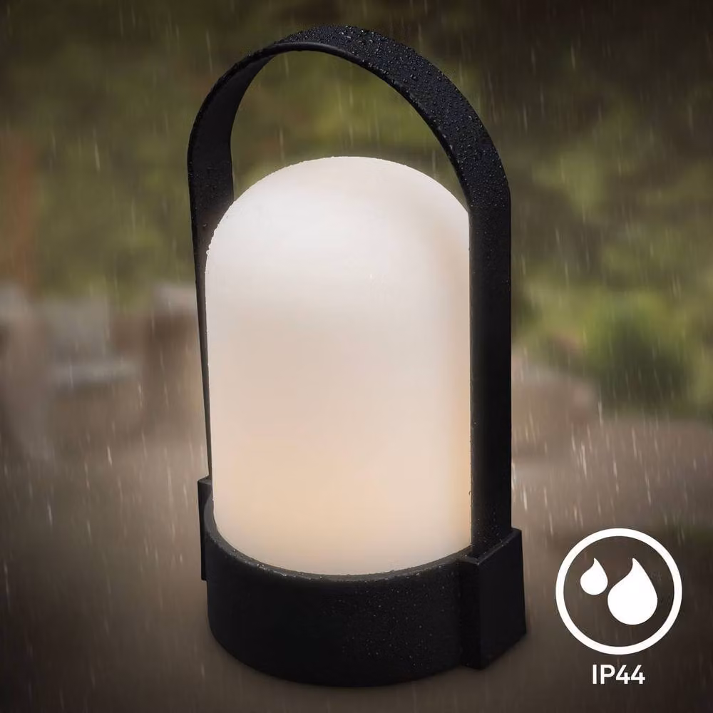 Briloner Dimmable LED Table Lamp in Black, Rechargeable and Wireless with Touch Control – 3