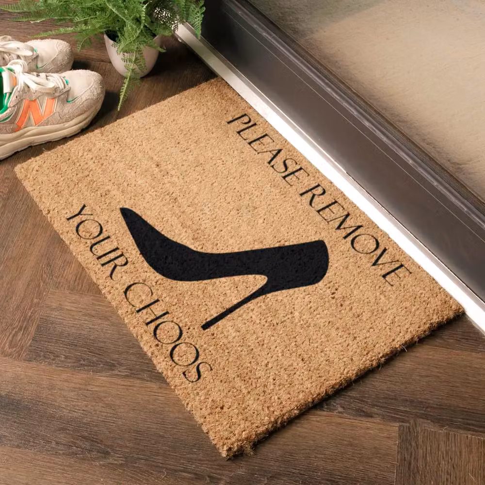 Artsy Mats Remove Your Choos Doormat in Black and Multicolour, W: 60 cm, D: 40 cm – 3