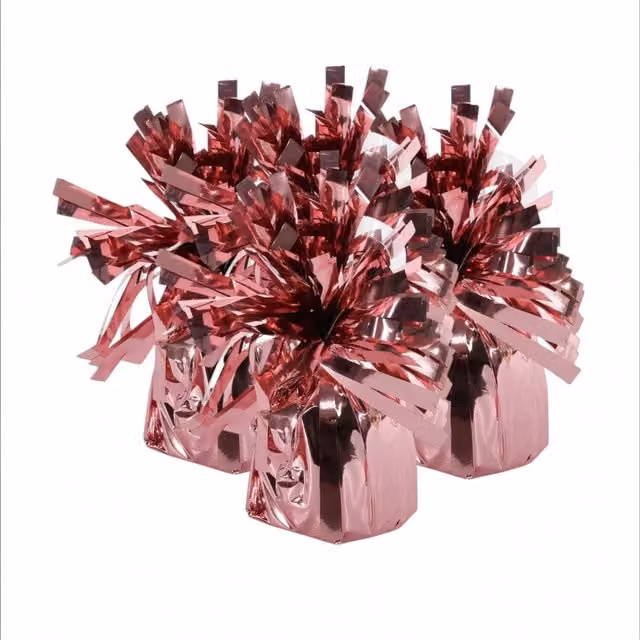 Kingsbury Gifts Pack of 4 Round Pink Plastic Balloon Weights for Parties, Weddings and Birthdays