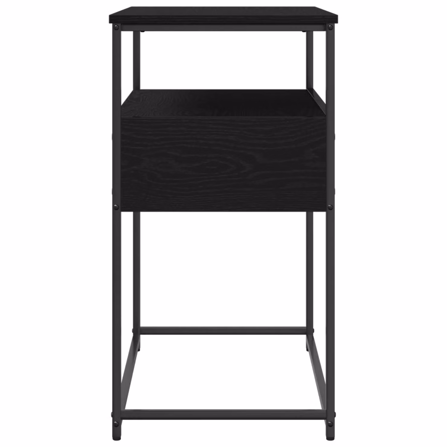 Berkfield Home Console Table in Black Oak with Steel Sled Base, W/D/H: 75 x 40 x 75 cm – 3