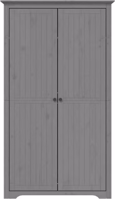 Berkfield Home BODO Grey Solid Wood Pine Wardrobe W/D/H: 101 x 53.5 x 176.5 cm – 1