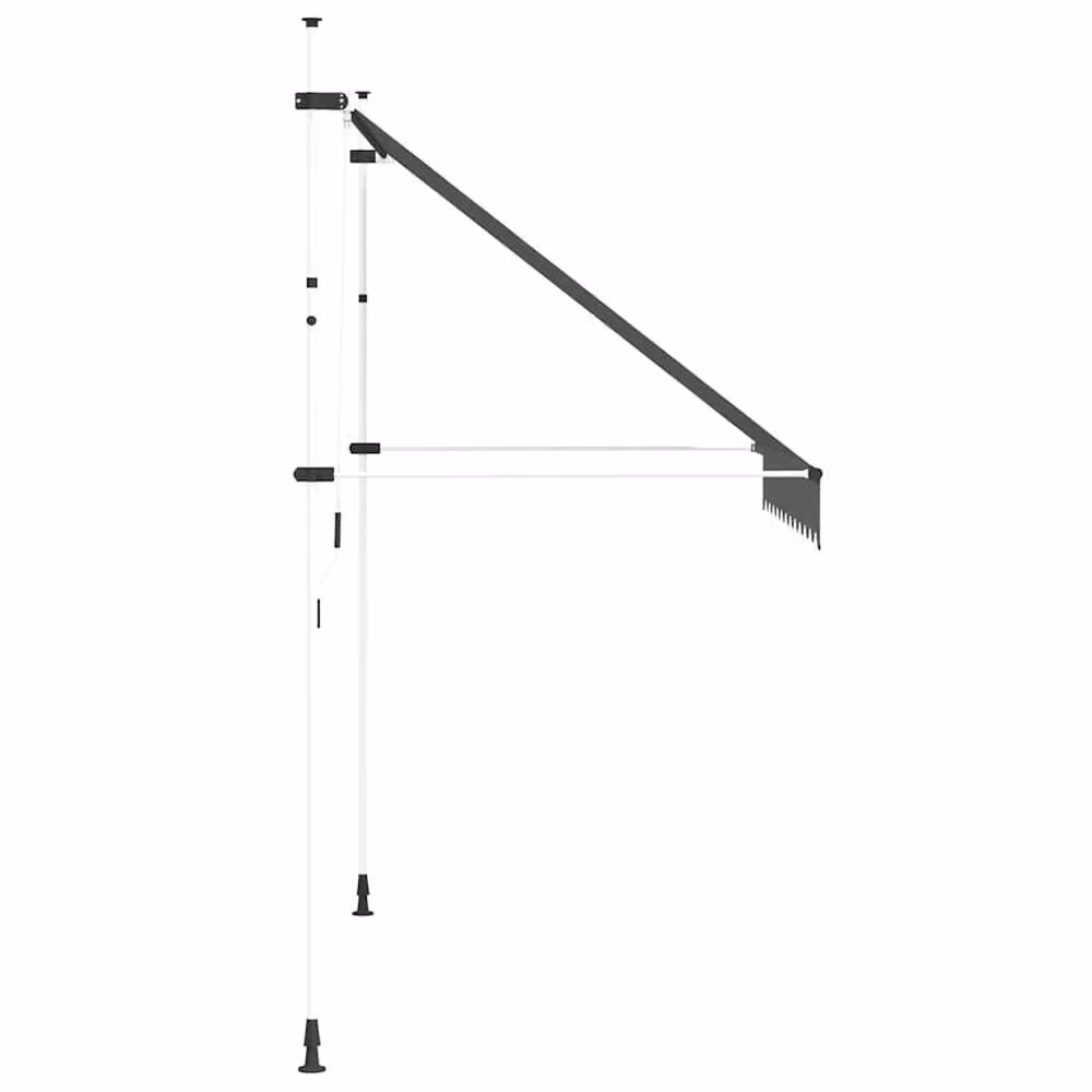 Berkfield Home Manual Retractable Folding Arm Awning in Anthracite Grey, W: 250 cm, D: 120 cm – 3