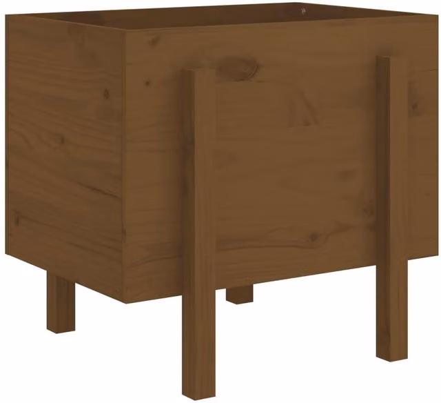 Berkfield Home Garden Planter in Brown Solid Wood, W/D/H: 62 x 50 x 57 cm – 1
