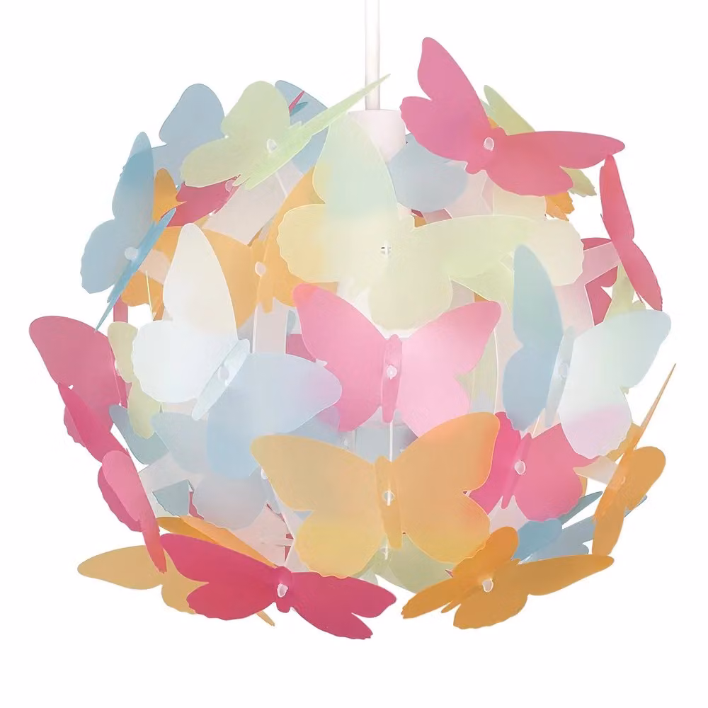 ValueLights Modern Multi-Coloured Butterfly Ceiling Pendant Light Shade, Width: 31.5 cm – 2