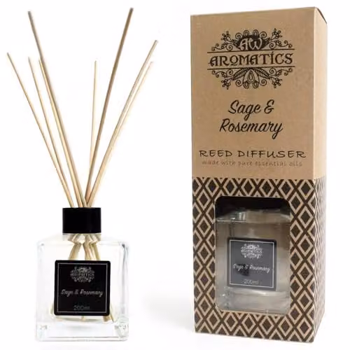 KDMD Sage and Rosemary Essential Oil Reed Diffuser, 200ml, Black – 1