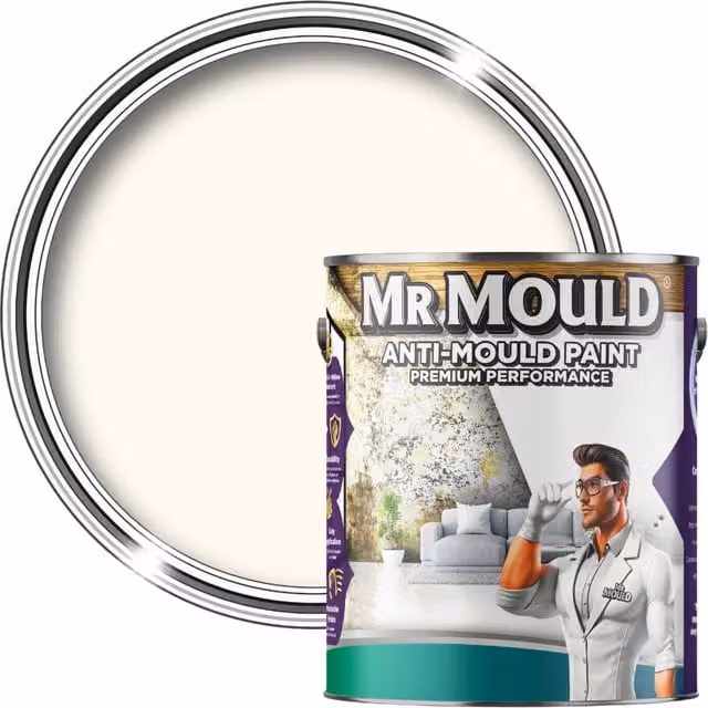 MR MOULD Anti-Mould Paint, White, 1L