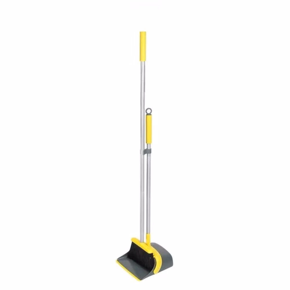 VOGREX Long Handle Dustpan and Brush Set with Metal Handle in Grey – 2