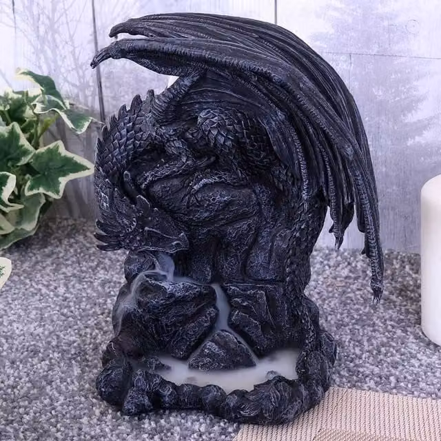 Nemesis Now Dragon Pool Backflow Incense Burner, Black, Height: 19 cm