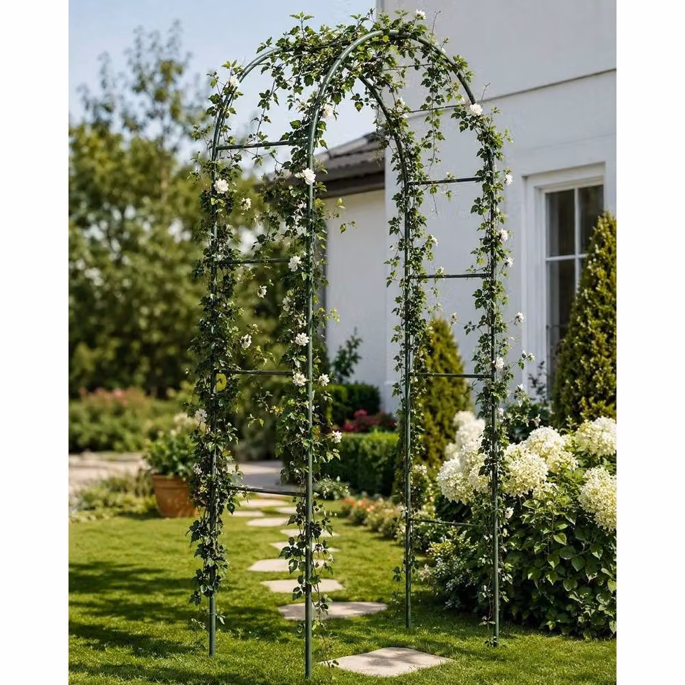 SPETLEK Heavy Duty Metal Garden Arch in Green – 3
