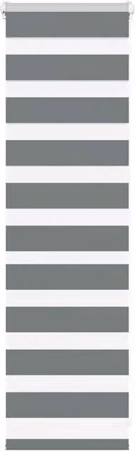 Berkfield Home Grey Polyester Zebra Day and Night Blind W: 50 cm, H: 100 cm