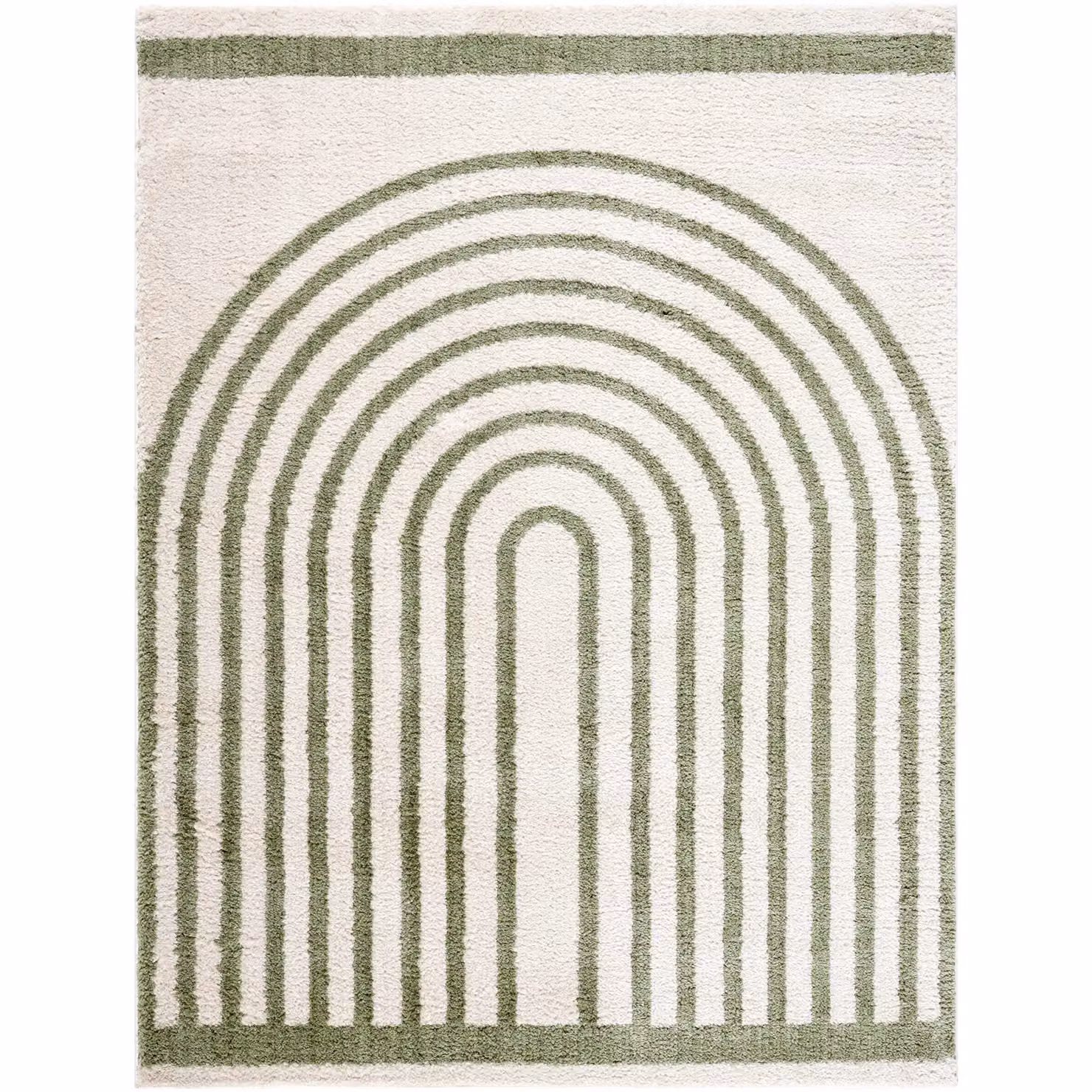 Livabliss Fossay Shag Washable High Pile Modern Rug in Beige, Brown, Green and Grey, W: 200 cm, D: 275 cm – 2