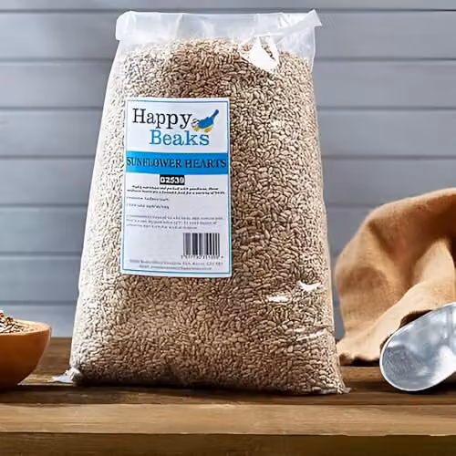 Happy Beaks No Mess Sunflower Hearts Wild Bird Food, High Energy Premium Seed Mix, 14kg – 1