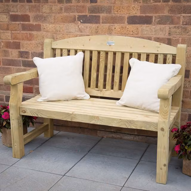 Forest Garden Harvington Classic Outdoor Garden Bench, Brown, Width: 152 cm – 1