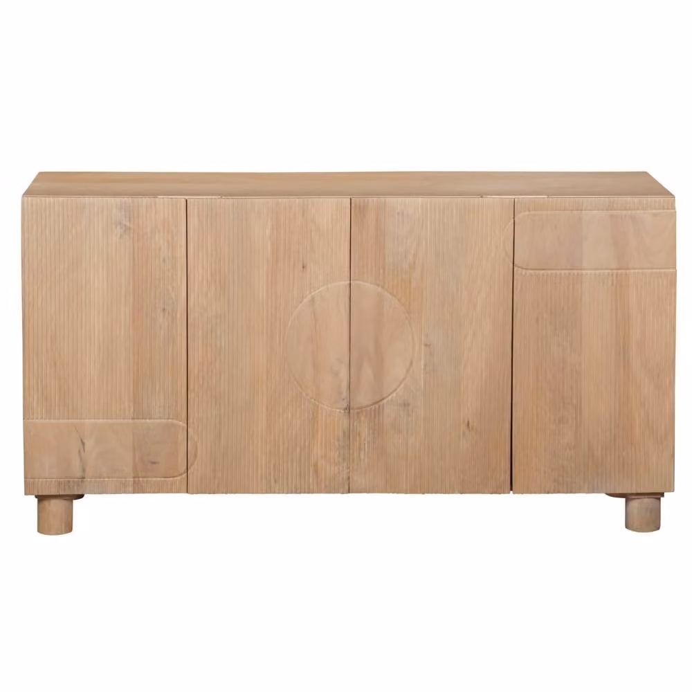Wyld Haus Buffalo Large 4 Door Mango Wood Sideboard in Brown, W: 150 cm, H: 80 cm, D: 45 cm – 3