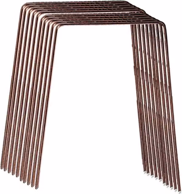 Pegdev Bronze Copper-Coated Steel Groundcover Staples for Weed Membrane and Fleece Netting, Pack of 10