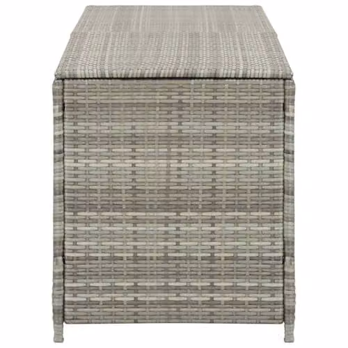 vidaXL Grey Poly Rattan Garden Storage Box W/D/H: 200 x 50 x 60 cm – 4