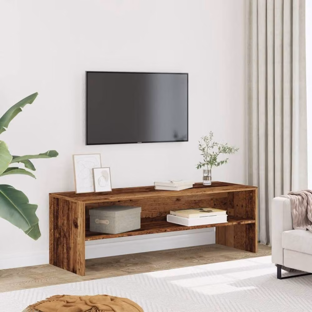 Berkfield Home Rustic Old Wood TV Cabinet in Brown, W/D/H: 120 x 40 x 40 cm – 2