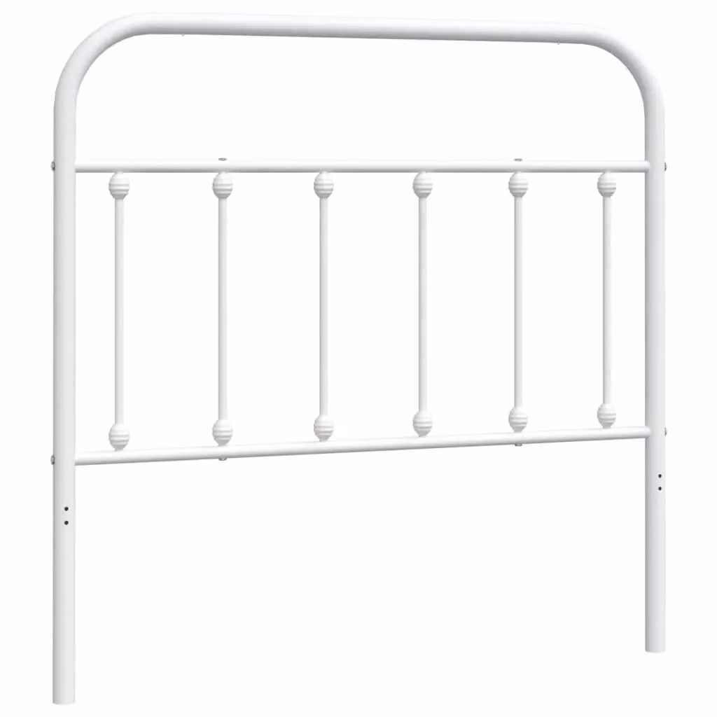 Berkfield Home Classic Metal Headboard in White, Width: 100 cm – 2