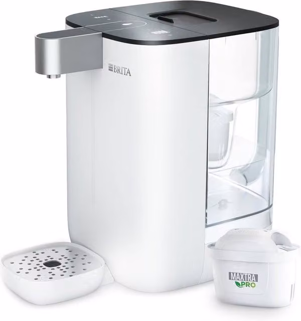 Brita Cube Ambient and Hot Water Dispenser, White, 4.0 l