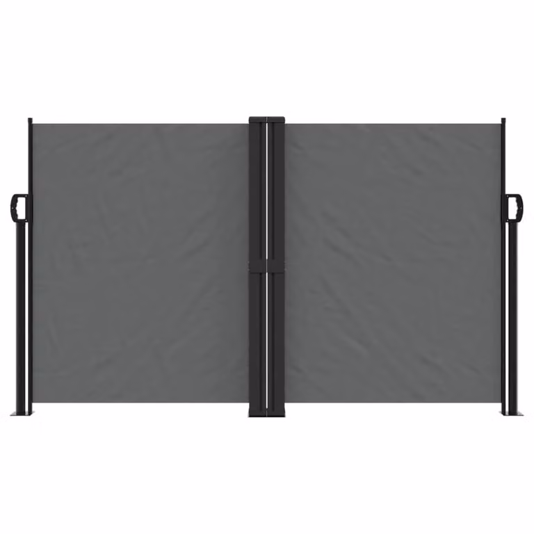 Berkfield Home Retractable Side Awning in Anthracite Grey, W/H: 1200 x 140 cm
