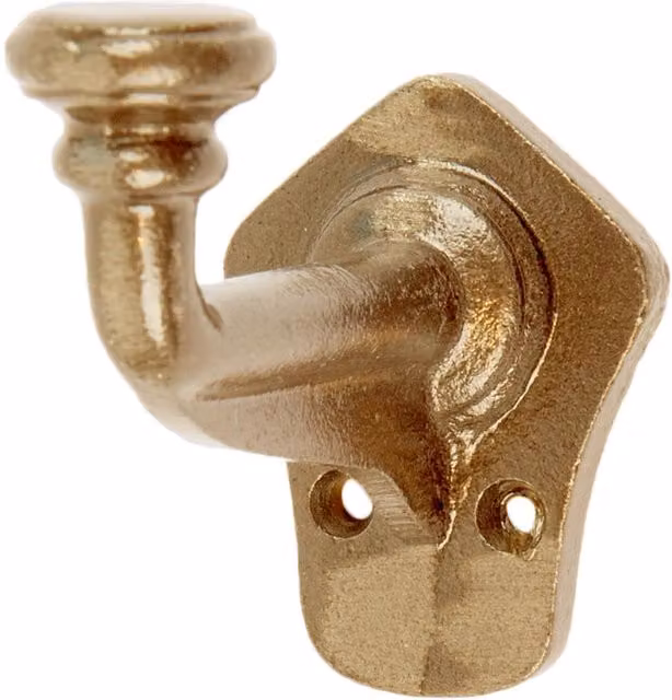 Hammer and Tongs Brass Flat Top Larder Hook