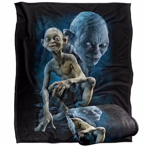 LOGOVISION Lord of the Rings Return of the King Smeagol Silky Touch Super Soft Fleece Throw Blanket, W: 127 cm, L: 152 cm – 1