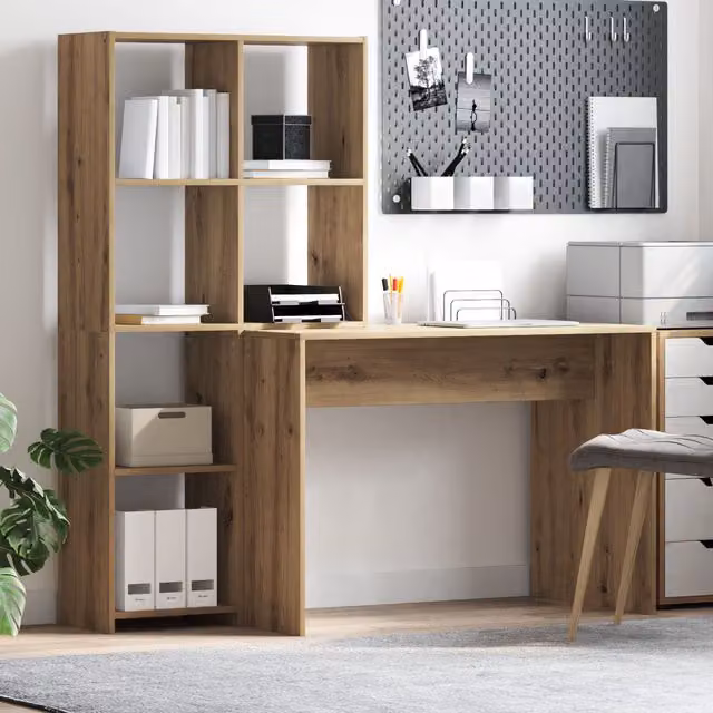 Berkfield Home Modern Artisan Oak Storage Shelf in Brown